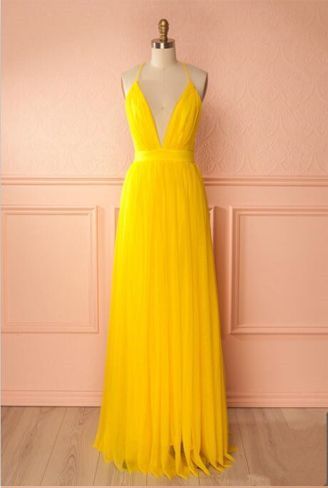 Yellow 50s Prom Dress