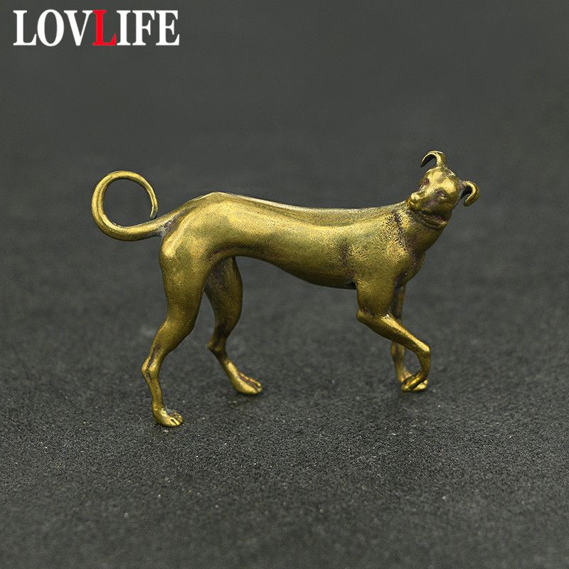 Solide Brass Small Dog Figurine Decoration ornament