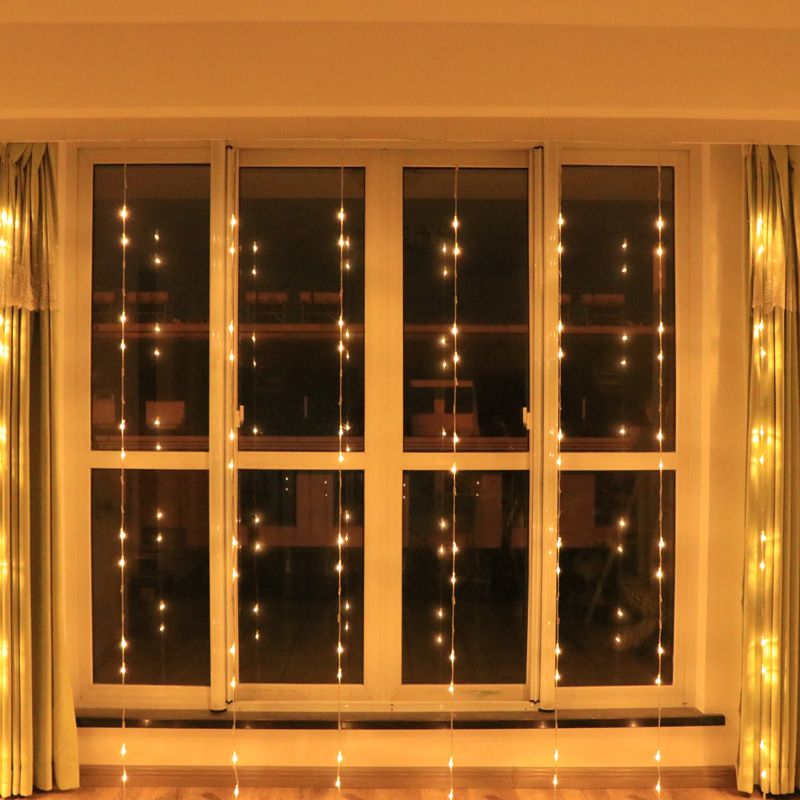 Hot Led Waterfall Curtain Light 6m 3m 640 Leds Water Flow