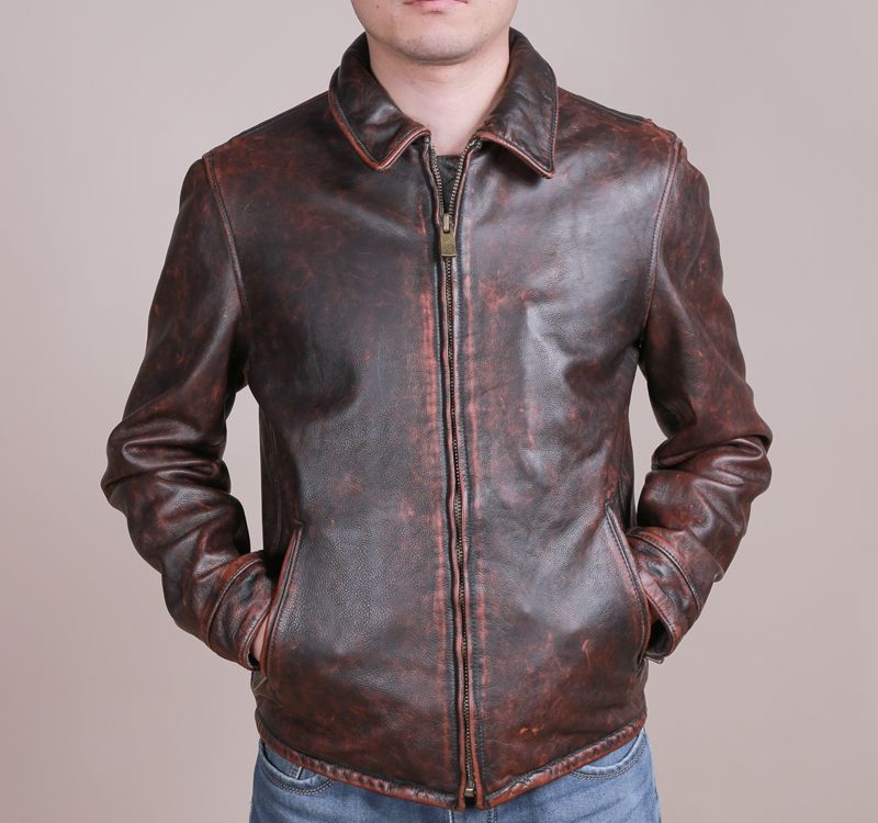 Mx Read Description Asian Size Super Quality Men S Genuine Cow Leather Coat Vintage Cowhide Jacket