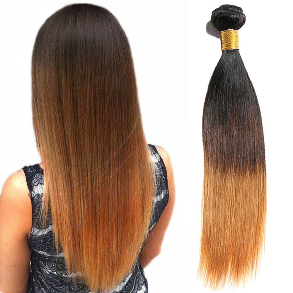 Ombre Malaysian Hair Straight 3 4 Bundles Honey Blonde Ombre Remy