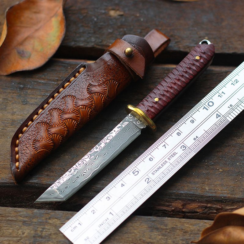 High Quality Japanese Straight Blade VG10 Damar Small Blade With