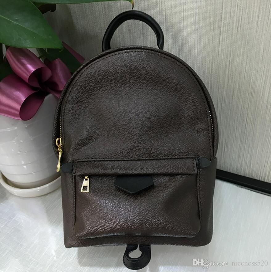 2019 New Fashion Bags Women&#39;S Palm Springs Mini Backpack Genuine Leather Children Backpacks ...