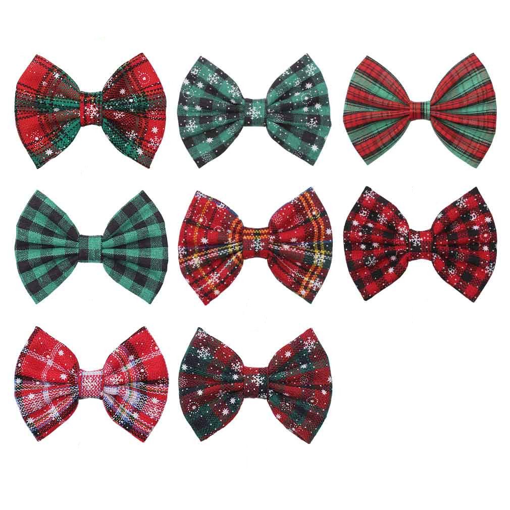 2020 5 Inch Christmas Plaid Bow Diy Accessories Baby Boutique Hair