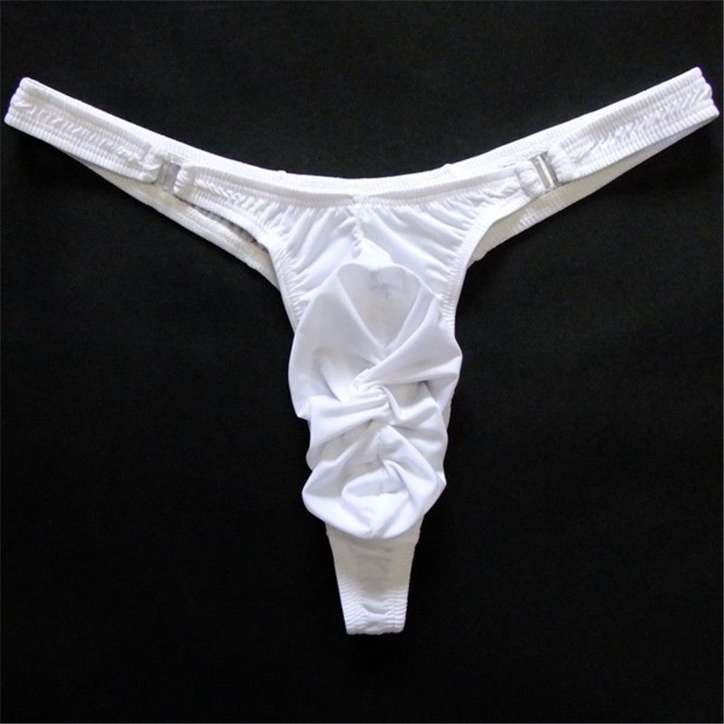 2020 Mens Breathable Ice Silk G Strings Sexy Penis Pouch Thong Panties 
