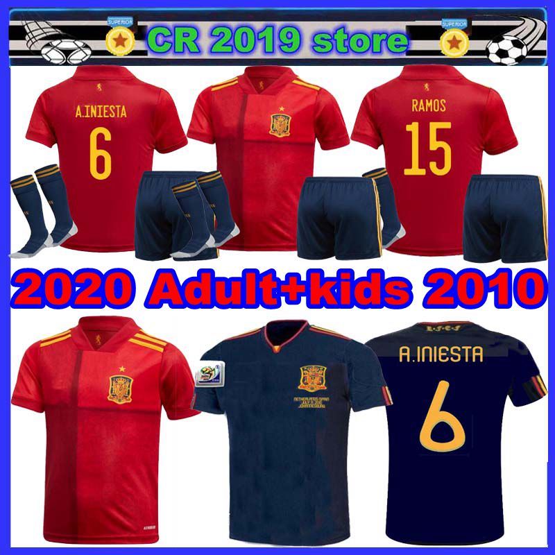 2021 2020 Spain Jersey 2010 Spain Soccer Jersey Retro Football Shirt Vintage Classic Antique