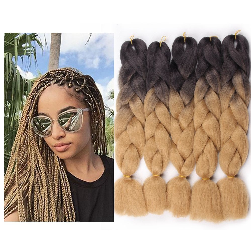 Fashion Jumbo Twist African Braiding Hair 24Inch /Pack Afro Synthetic ...