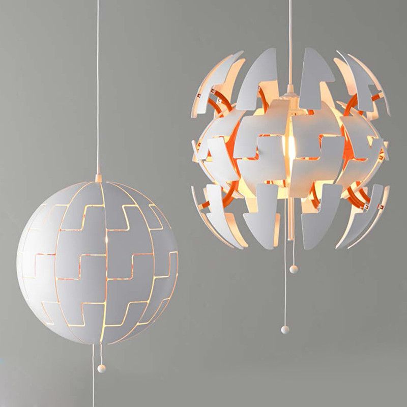 Modern Pendant Lights Round White Deformation Lamps Creative Hanglamp Lighting E27 Luminaria Light Fixtures Ac 100 240v