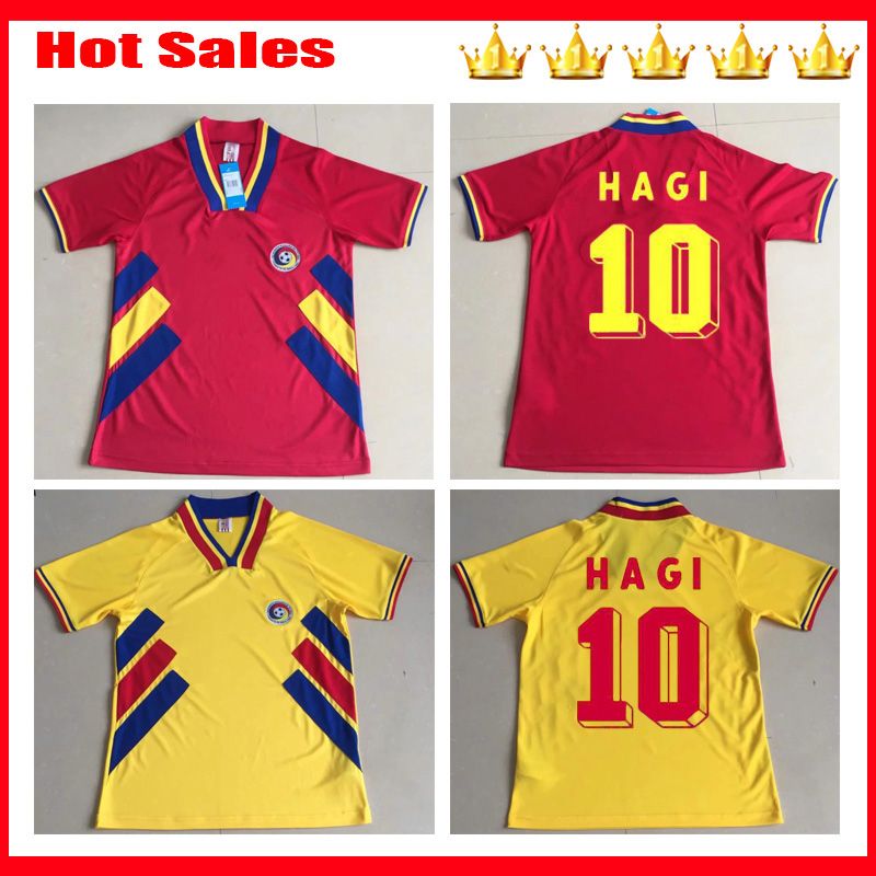 2020 1994 Romania Retro Soccer Jerseys 6 CHIRICHES 10 MAXIM Home Red