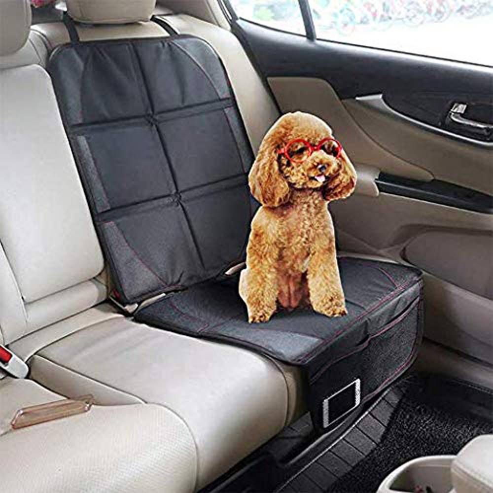 Free Car Seat Protector Kick Mat Auto Cover Back With 2 Organizer Pockets Waterproof Guards