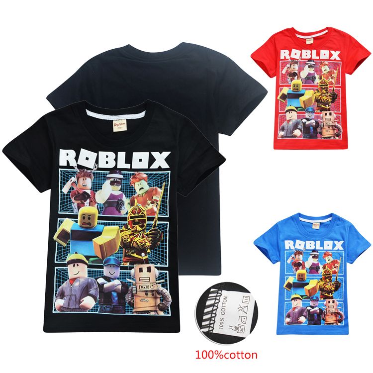 Roblox Kids Tee Shirts 3 Colors 4 12t Kids Boys Girls Cartoon Printed Cotton T Shirts Tees Kids Designer Clothes Ss118 - 