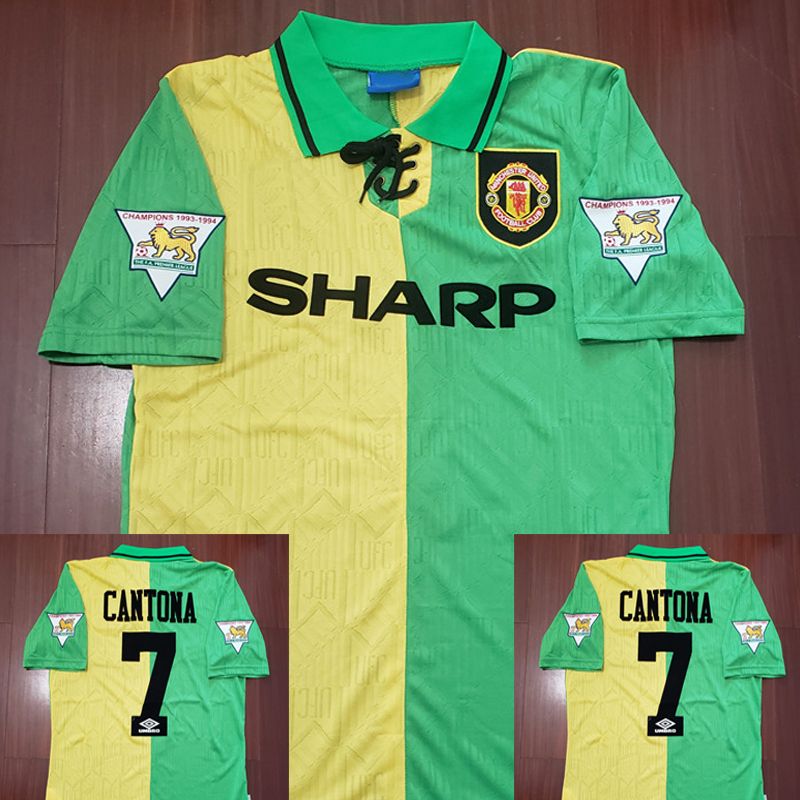 2019 Velvet Name Number Cantona 93 94 Man Green Soccer ...