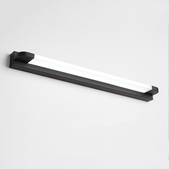 2019 New Slim Led Wall Light Bathroom Mirror Lights Matte Black White Washroom Lamp Fixture Industrial Minimalist Luminaria