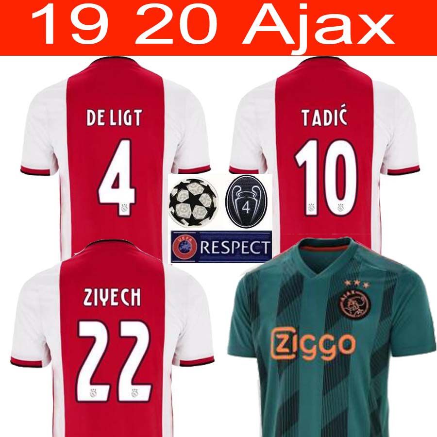 19 20 Ajax Soccer Jersey DE JONG DE LIGT Ajaxa Msterdam Camiseta Fútbol