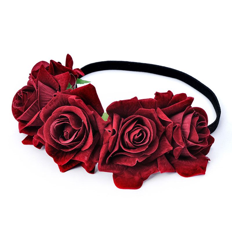 big rose headband