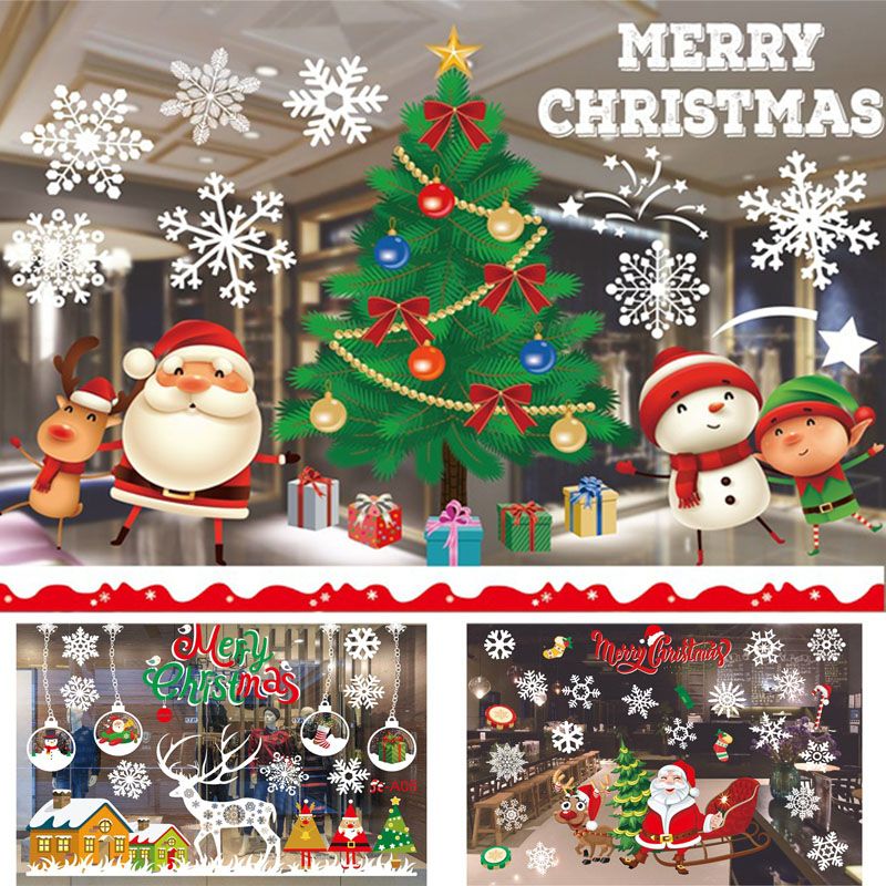 Christmas Self Adhesive Stickers Decorations Clearance Merry Christmas Self Adhesive Stickers Decorations Clearance Merry Christmas Ornament Home Window Wall Stickers Shopping Mall Glass DHL WX9 1163 Best Christmas ... - Christmas Self Adhesive Stickers Decorations Clearance Merry