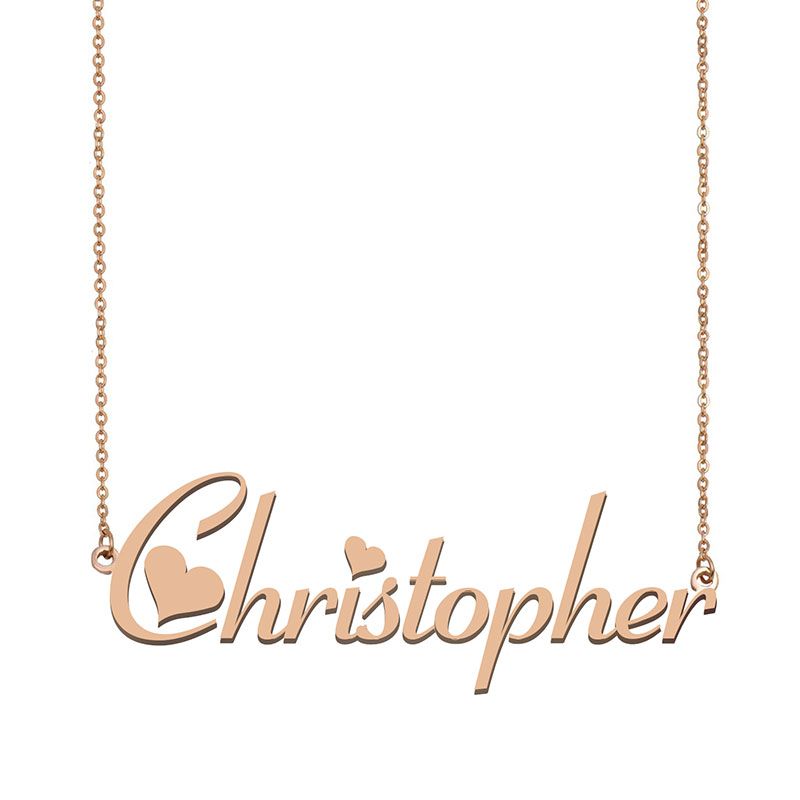 Wholesale Christopher Name Necklace Pendant For Women Girls Birthday
