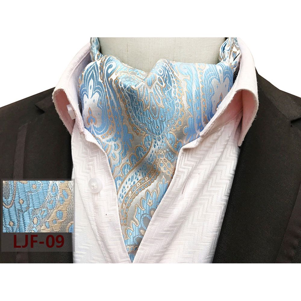 Mens Formal Floral Paisley Cravat Ascot Matching Hanky Necktie Pocket Square Set