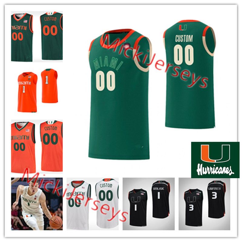 2019 Custom Miami Hurricanes Basketball Jersey Dewan Hernandez Dejan