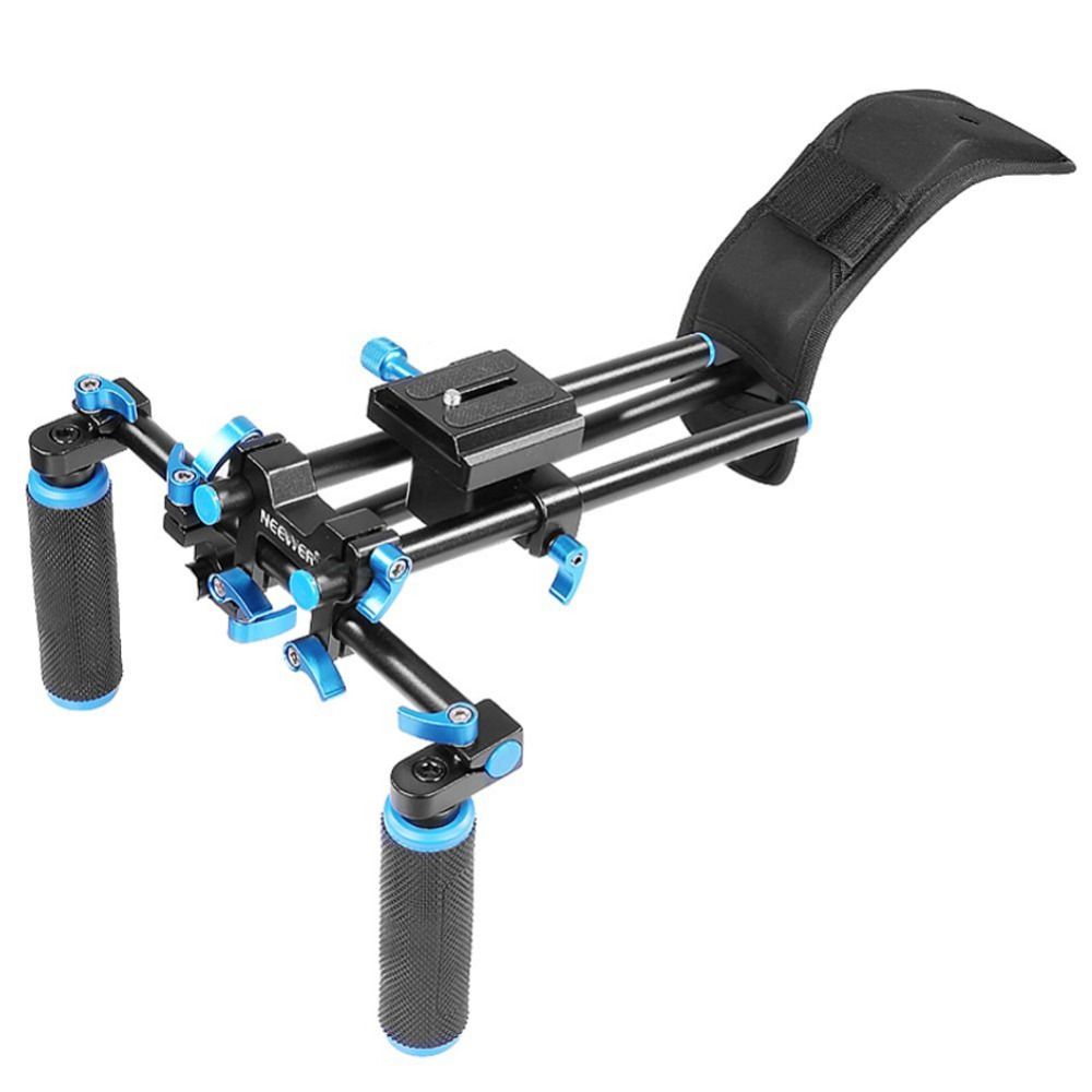2021 DSLR Shoulder Mount Support Rig With Camera/Camcorder Mount Slider