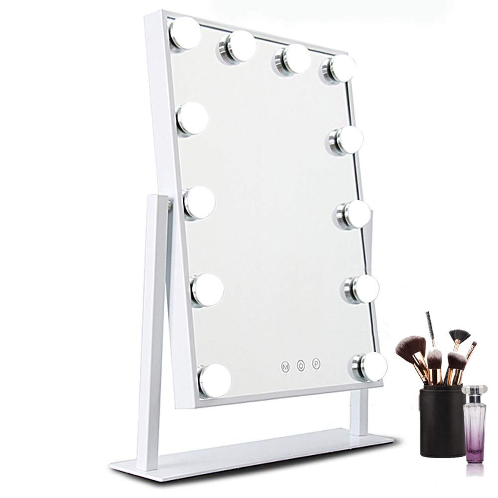 Led Bulb Vanity Lighted Hollywood Makeup Mirror With Dimmer Stage