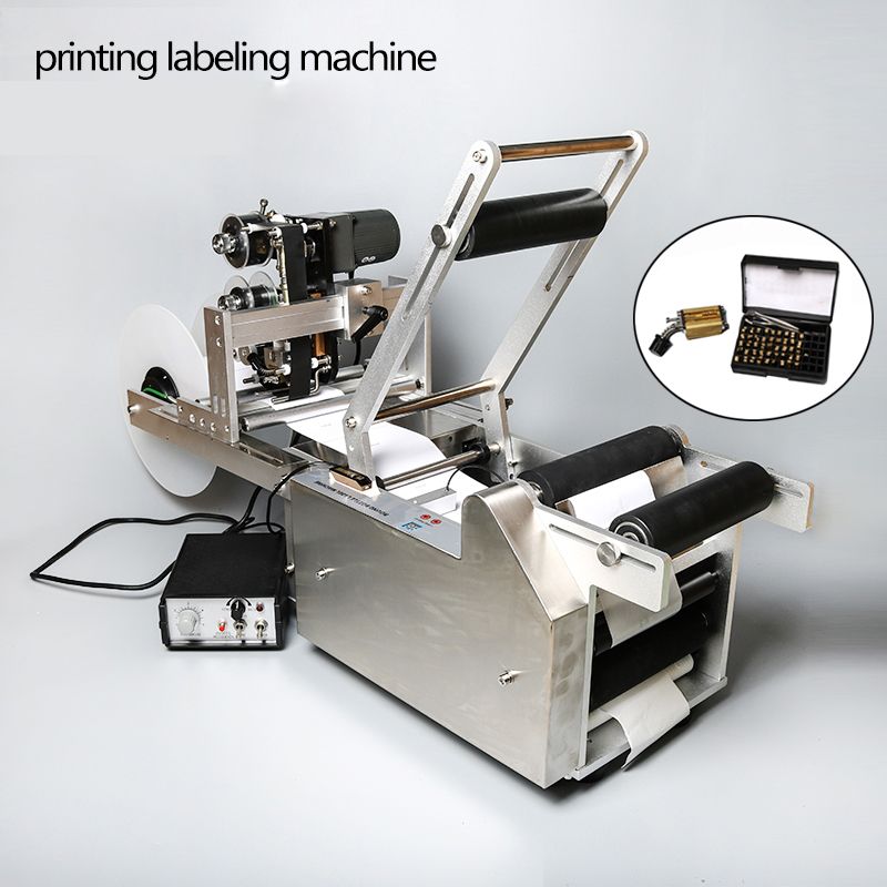 2021 Semi Automatic Label Applicator Stainless Steel Printing Labeling