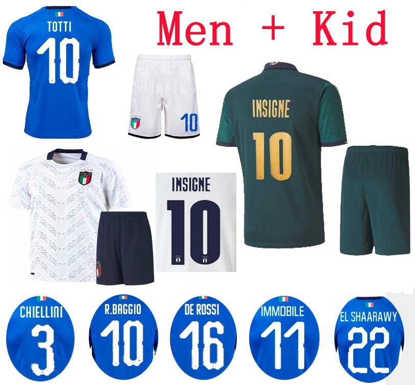 2019 2020 ITALY Soccer Jerseys Mens + Kids Soccer Kits Italia BONUCCI