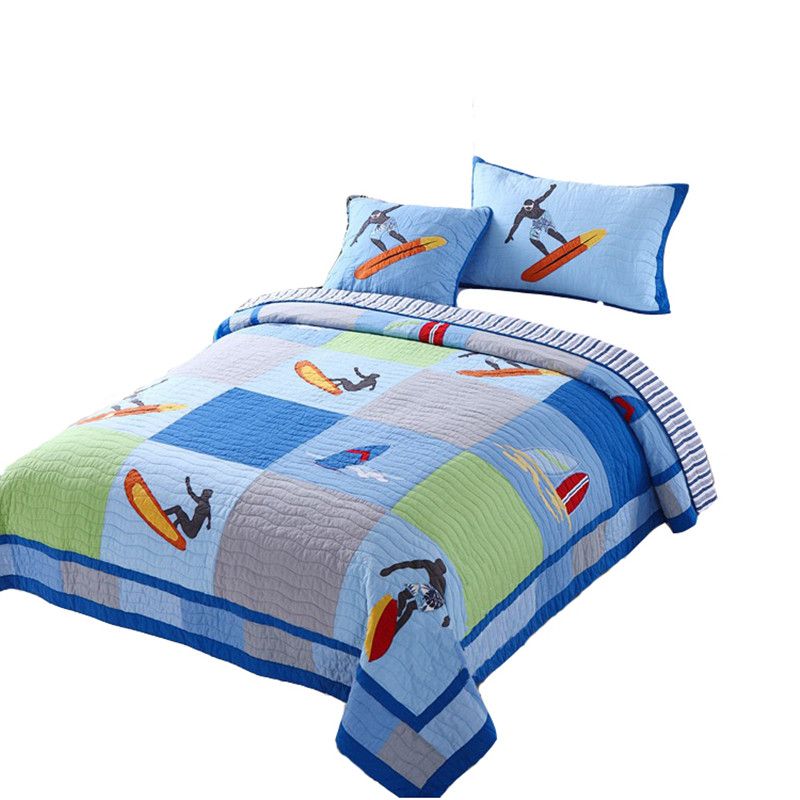 Surf Riding Boys Bedding Applique Embroidery Patchwork Quilt 100 Denim Girls Sets Best Nyx Matte Lip