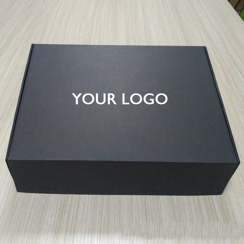 Custom Black Corrugated Shipping Boxes Packaging Box With Logo Mailer
