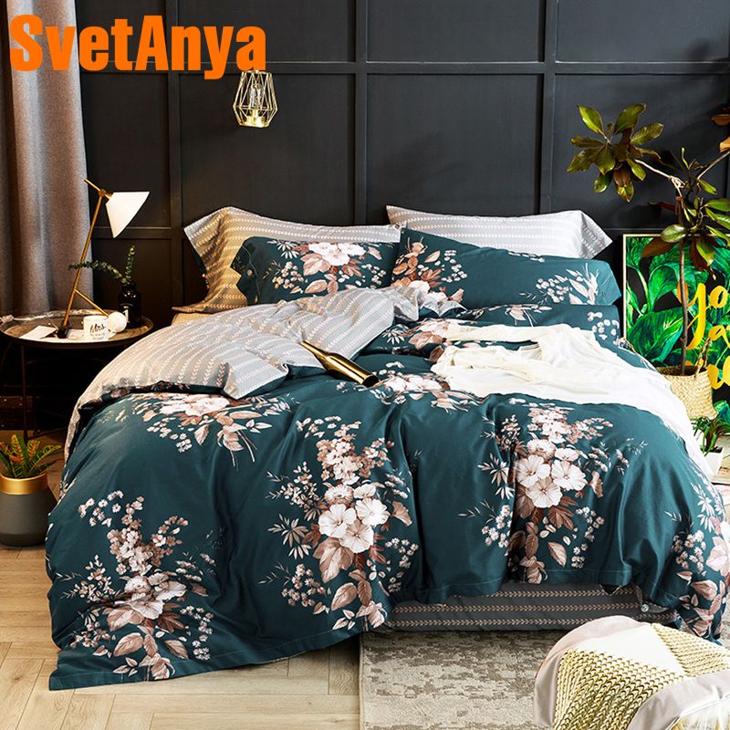 Svetanya Fl Egyptian Cotton Bedding Sets Sheet Pillowcases Blanket Cover Set Twin Queen King Double Size Bedlinen
