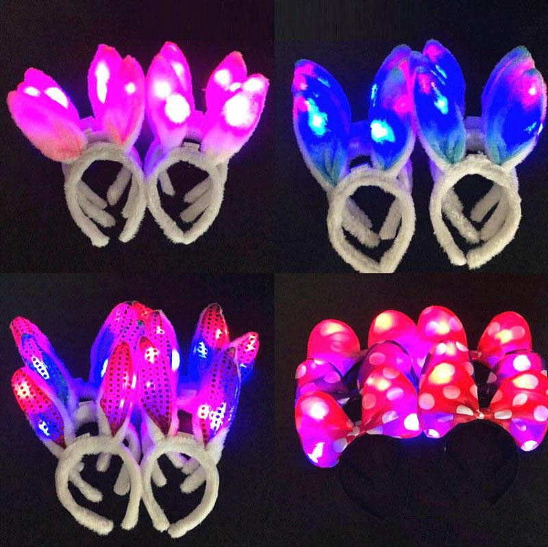 2021 Easter LED Light Luminous Rabbit Ears Flashing Bunny Ears