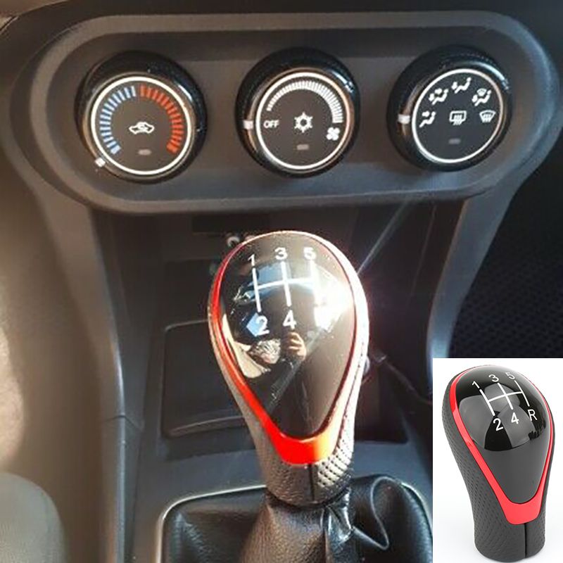 5 Speed Manual Gear Gearbox Handles Gear Shift Knob Lever Stick Head