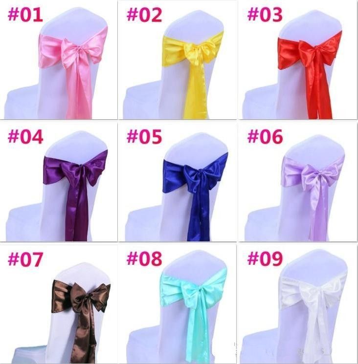 Wedding Chair Cover Sash Bow Tie Ribbon Decoration Wedding Party