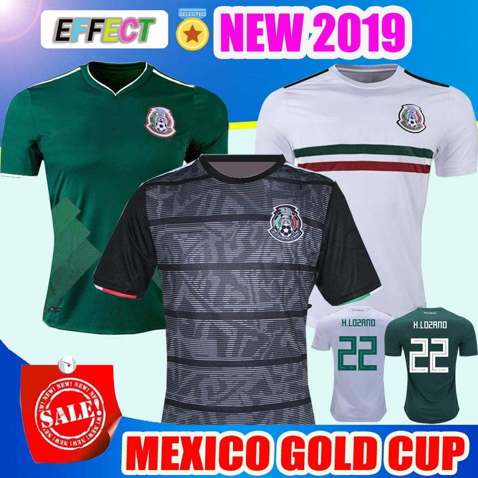2019 Mexico GOLD CUP Black KIT Soccer Jerseys 2018 World Cup Home Away CHICHARITO Camisetas De