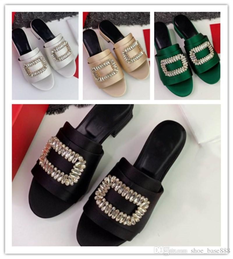 New Style Slippers For Women'S Luxury Shoes Imported Top Leather Bright