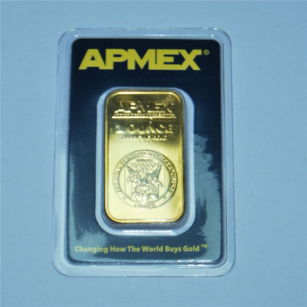 2020 1 Oz APMEX Gold Bar High Quality Gold Plated Apmex Bullion Non