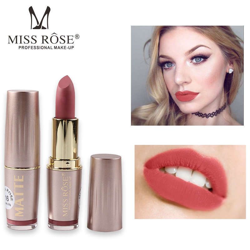 MISS ROSE New Korean  Matte Lipstick Waterproof Makeup 