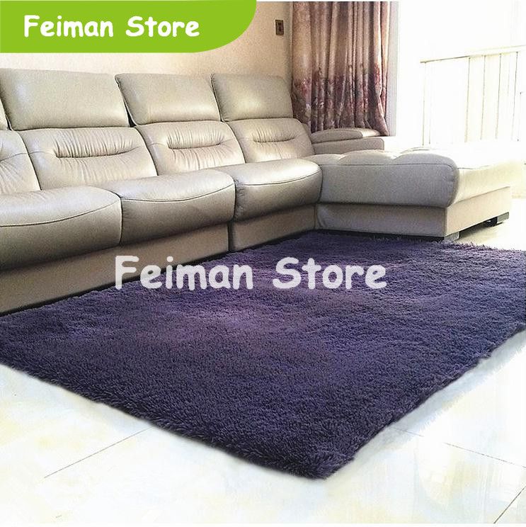 Plush Fabric Anti Slip Mat Thick Floor Carpets For Living Room