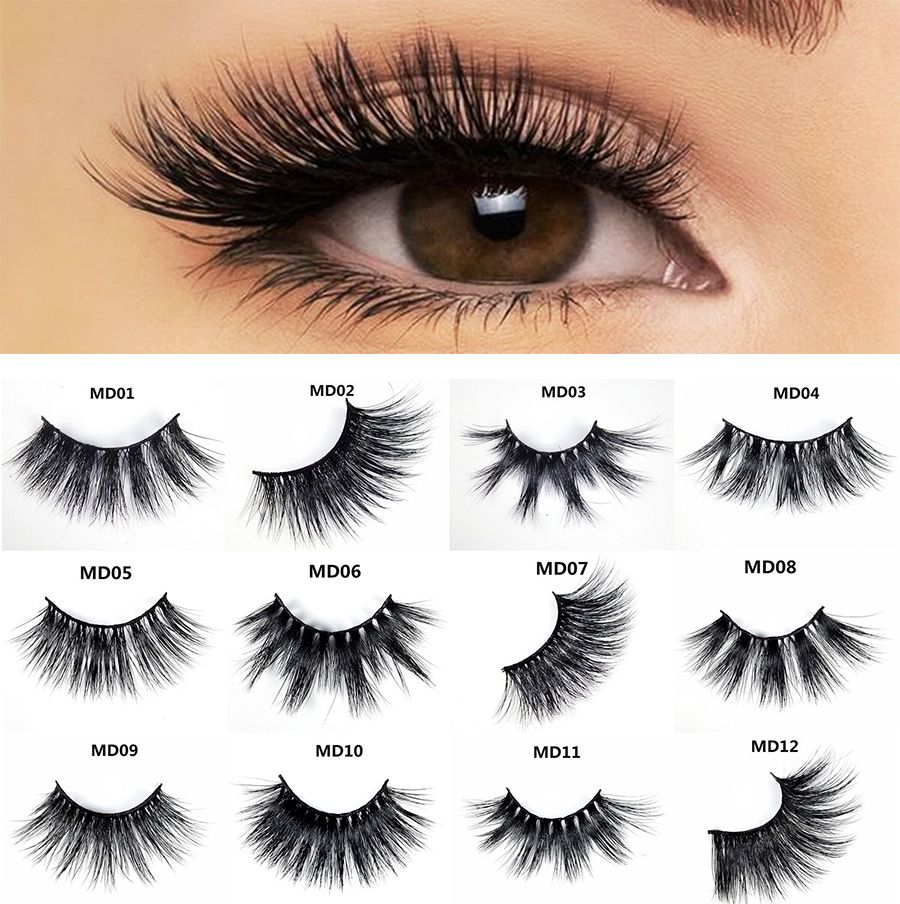 25mm False Eyelashes 5D Mink Hair Thick Natural Long Reusable Fake