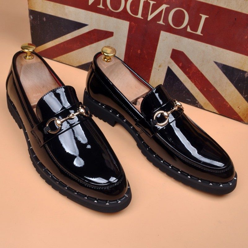 Men Leather Shoes high heel 7cm Casual Oxford Shoes For Men Dress Shoes Brogue Wedding Shoes 