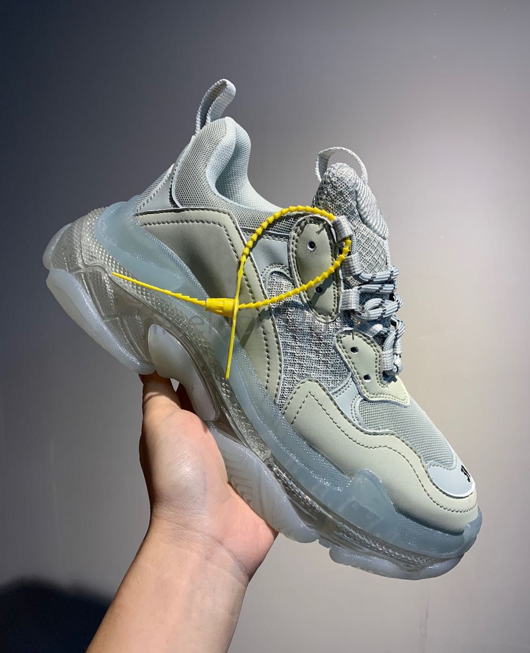 Personality Paris Crystal Bottom Triple S Casual Shoes