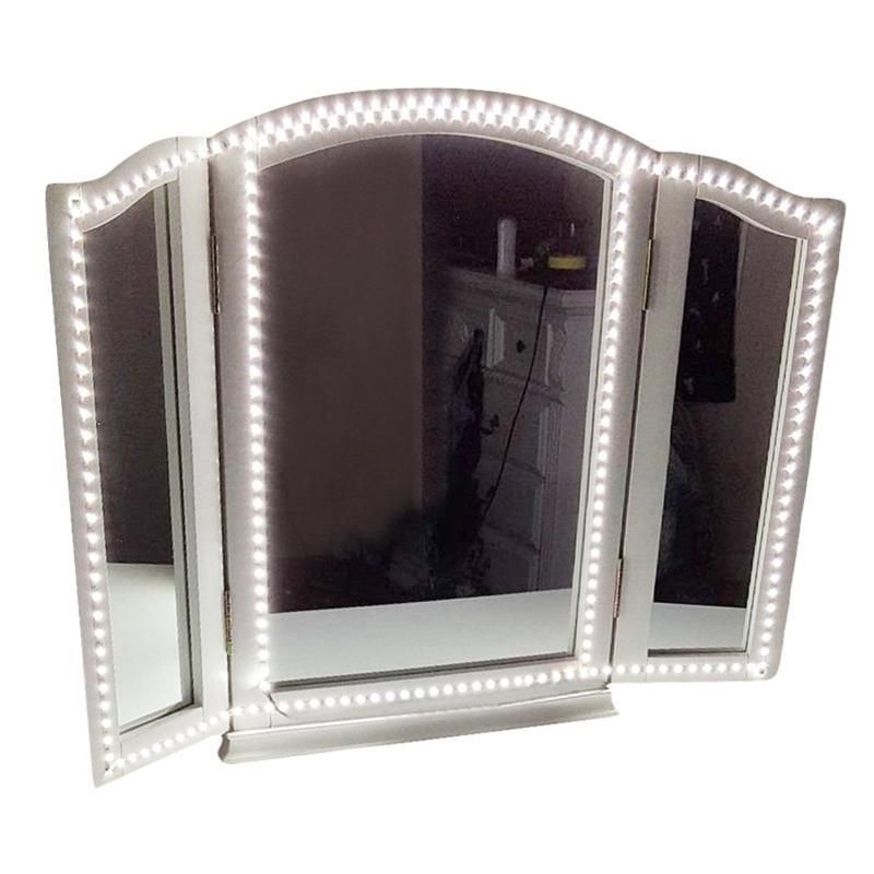 Vanity Mirror Lights Kit For Makeup Dressing Table Set Flexible Led Light Strip With Us Plug Black