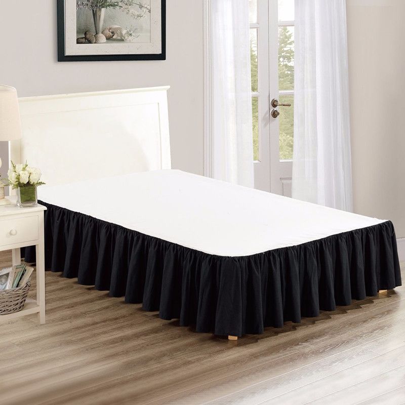 Solid Color Bed Skirt With White Surface A Bedspread Cover Solid Color Bed Skirt With White Surface A Bedspread Cover Twin Full Queen King Size Dust Ruffle 18 Inch Drop Bedskirt From Baolv