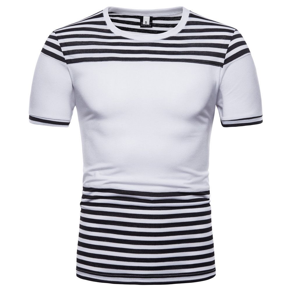 maglia a righe bianca e nera