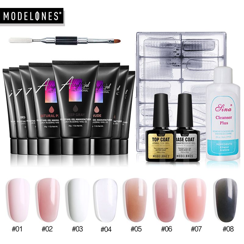 Modelones 30g Poly Crystal Extend UV Nail Gel Extension Builder Nail