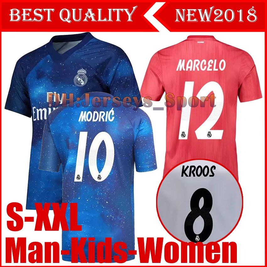 Real Madrid EA Sports Jersey MODRIC MARIANO ASENSIO BALE NEW Bayern Munich Adidas EA Sports jersey #11 James patch