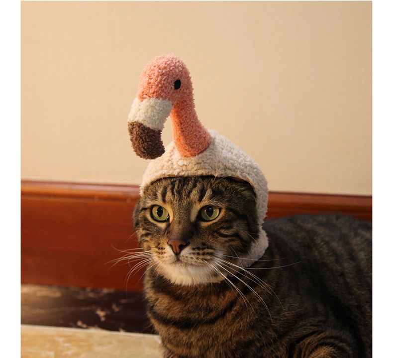 Acquista Flamingo Carino Divertente Cappuccio Pet Gatto Cappello