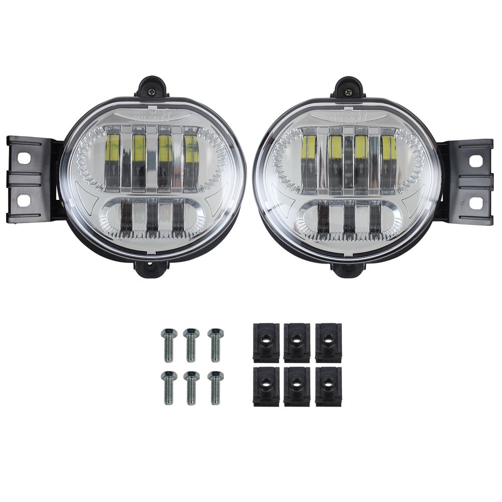 Chrome 63w Led Fog Light For Dodge Ram 1500 2002 2008 2500 3500 2003 2009 Lamp Passing Lights