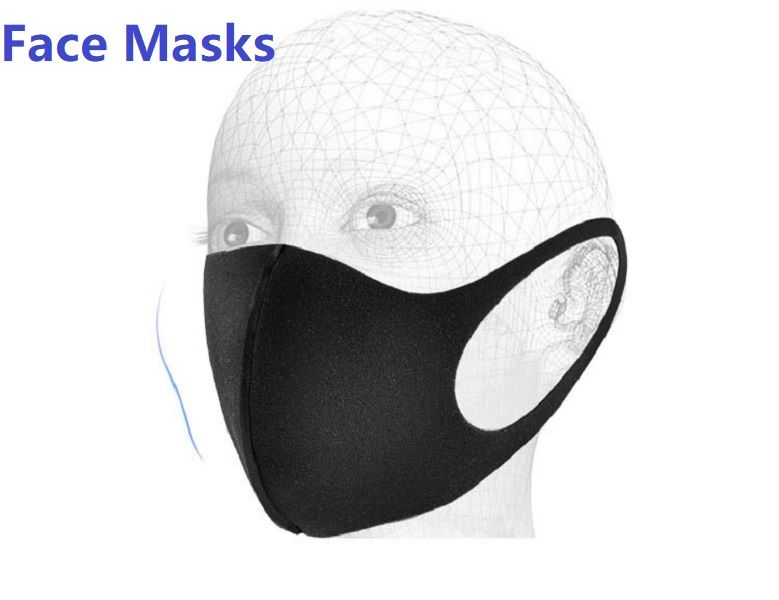 2021 Black Face Mask Cool Comfortable To Wear Reusable Washable Face