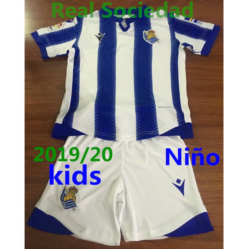 2020 New 2019/20 Real Sociedad Jersey Kids Kit 19/20 Royal ...